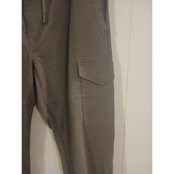 Projek Raw Pants Mens Medium Chocolate  Taper Leg Cargo Utility Casual Trousers - Picture 4 of 6